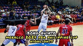 Bong Quinto Meralco 2024 PBA Philippine Cup Highlights