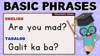 BASIC PHRASES | English - Tagalog | Learning Video | Teaching Mama