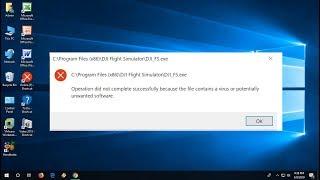 Fix Operation did not complete successfully because the file contains a virus (100% Works)