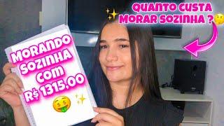 QUANTO CUSTA MORAR SOZINHA?! Meus gastos morando sozinha (aluguel, mercado, internet, água + dicas).