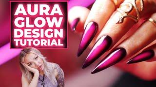 Glowing Nails! Pink Aura Pigment Design Tutorial