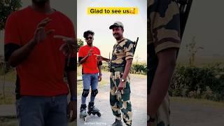 Giving chocolate to Indian Army 🫡 #brotherskating #skating #skater #indianarmy #armylover #army