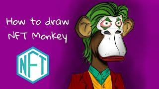 Easier way to create NFT art MONKEY for free (Beginners to PRO) NFT Digital art tutorial