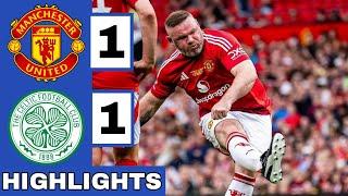 Man United Legends vs Celtic Legend (1-1) Extended HIGHLIGHTS | Wayne Rooney Amazing Free Kick Goal