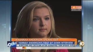 Hannah Anderson says she's a 'survivor' in first TV interview since kidnapping