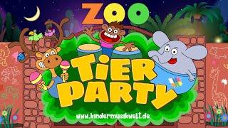 Tierparty Lied | lustige Tiere im Zoo | Kinderlied zum Mitsingen | Kindermusikwelt