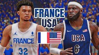 USA vs FRANCE | 2024 MEN'S OLYMPIC BASKETBALL FINALS | NBA 2K24 (PS5)