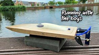 DIY RC boat: Mini Mono 3S runs, prop tests and new speed record