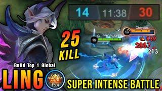 25 Kills!! Ling Best Build and Emblem (Super Intense Battle) - Build Top 1 Global Ling ~ MLBB