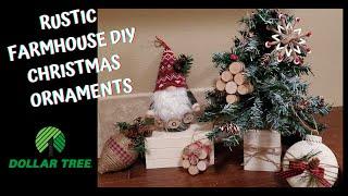 Rustic Farmhouse DIY Christmas Ornaments | Dollar Tree DIYs