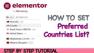 Phone Number with Country Code for Elementor