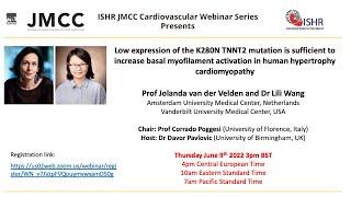 Prof Jolanda van der Velden and Dr Lili Wang  - JMCC+ - ISHR Cardiovascular Webinar