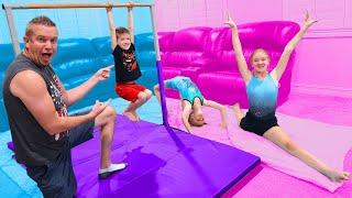 Girls vs Boys Gymnastics Challenge!! Losers Get Punished!