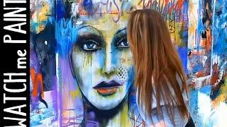 Abstract  art painting - Speedpainting Portrait in street-art style by zAcheR-fineT