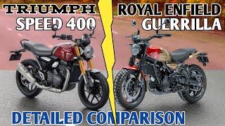 Royal Enfield Guerrilla 450 vs Triumph Speed 400 | महा मुकाबला | Detailed Comparison | PoweronTorque