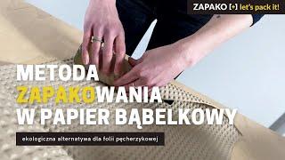 Ekologiczne pakowanie szklanych butelek w Papier Bąbelkowy™ 