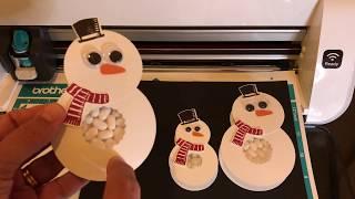 Mini Snowman Tic-Tac Treats - Brother Scan and Cut - Christmas Craft Fair Project