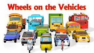 Wheels On The Bus Go Round And Round (Vehicles 2) - 3D Nursery Rhymes & Songs for Kids