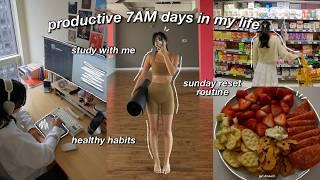 introvert diaries  7AM productive morning routine, sunday reset, healthy habits, studying, adulting