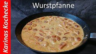 Schnelles Mittagessen / einfache Wurstpfanne als Resteverwertung  / sausages pan recipe