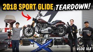 Tearing down a 2018 Harley-Davidson Sport Glide! - Vlog 168