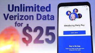 Visible Party Pay - Unlimited Verizon Data for $25/month!
