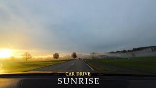 Sunrise drive | Cozy Car Ride | Southern Germany, Immenstadt