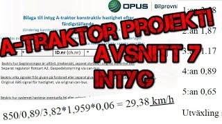 A-traktor projekt del 7 - Intyg