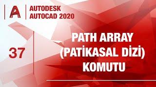 AutoCAD 2020 - Ders 37 -Path Array (Patikasal Dizi Oluşturma) Komutu