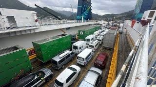 Entering interislander ferry