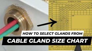 How to select Glands from Cable Gland Size Chart?