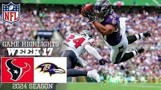 Houston Texans vs. Baltimore Ravens FULL GAME Highlights [Week 17] | NFL Highlights 2024