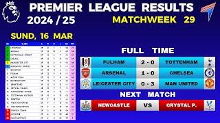 EPL RESULTS TODAY - Matchweek 29 • EPL Table Standings Today • Premier League Table 2024/25