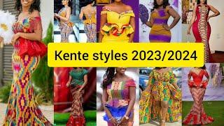 New traditional Ghanaian kente styles for engagement|Kente dress designs for ladies |African dresses