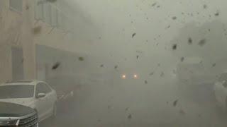 Storm hits China city! Powerful winds and giant hailstones strikes Jiangxi