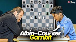 Albin-Counter Gambit against The Mighty Shakh!? Mamedyarov v Aravindh