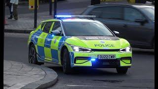 New BTP all electric police car responding with lights and sirens!