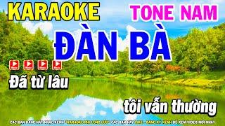 Karaoke Đàn Bà Tone Nam Nhạc Sống | Karaoke Phi Long