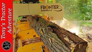 This Old Log Changed My Mind!!! Frontier Sawmill OS35 Hydraulic