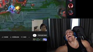 Tyler1 Dies Laughing Reacting to Yamikaze RAGE