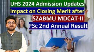 UHS Admission Updates | Impact on UHS Closing Merit after SZABMU MDCAT-II & FSc 2nd Annual Result