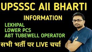 UPSSSC NOTIFICATION LETEST UPDATE/TUBEWELL OPERATOR BHARTI 2025/UP LEKHPAL BHARTI 2025