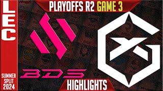 BDS vs GX Highlights Game 3 | LEC Playoffs Lower Round 2 Summer 2024 | Team BDS vs GiantX G3