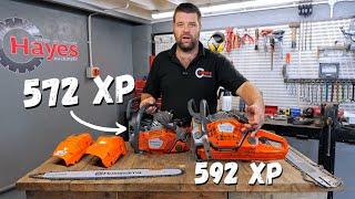 Husqvarna 592 XP and 572 XP Chainsaw Technical Comparison