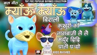 Meow Meow Biralo -Popular Rhymes Collection -Kukhuri Ka -Tarabaji Lai Lai - Nepali Rhymes Collection