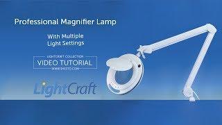 Lightcraft LED Magnifier Lamp with Multiple Light Settings