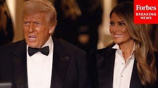 President Trump And First Lady Melania Trump Attend National Governors Association Evening Dinner