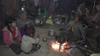 Traditional beautiful kitchen of happy family || Nepali village