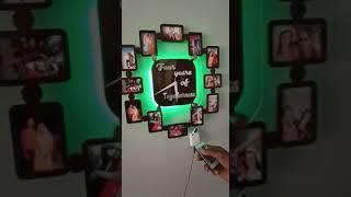 customized wall clock with lighting (Nirav photo art . mo : 63544 37747 )