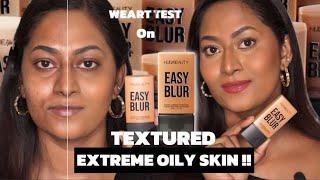 HUDA BEAUTY EASY BLUR FOUNDATION   Review & Wear Test on TEXTURED & OILY skin 